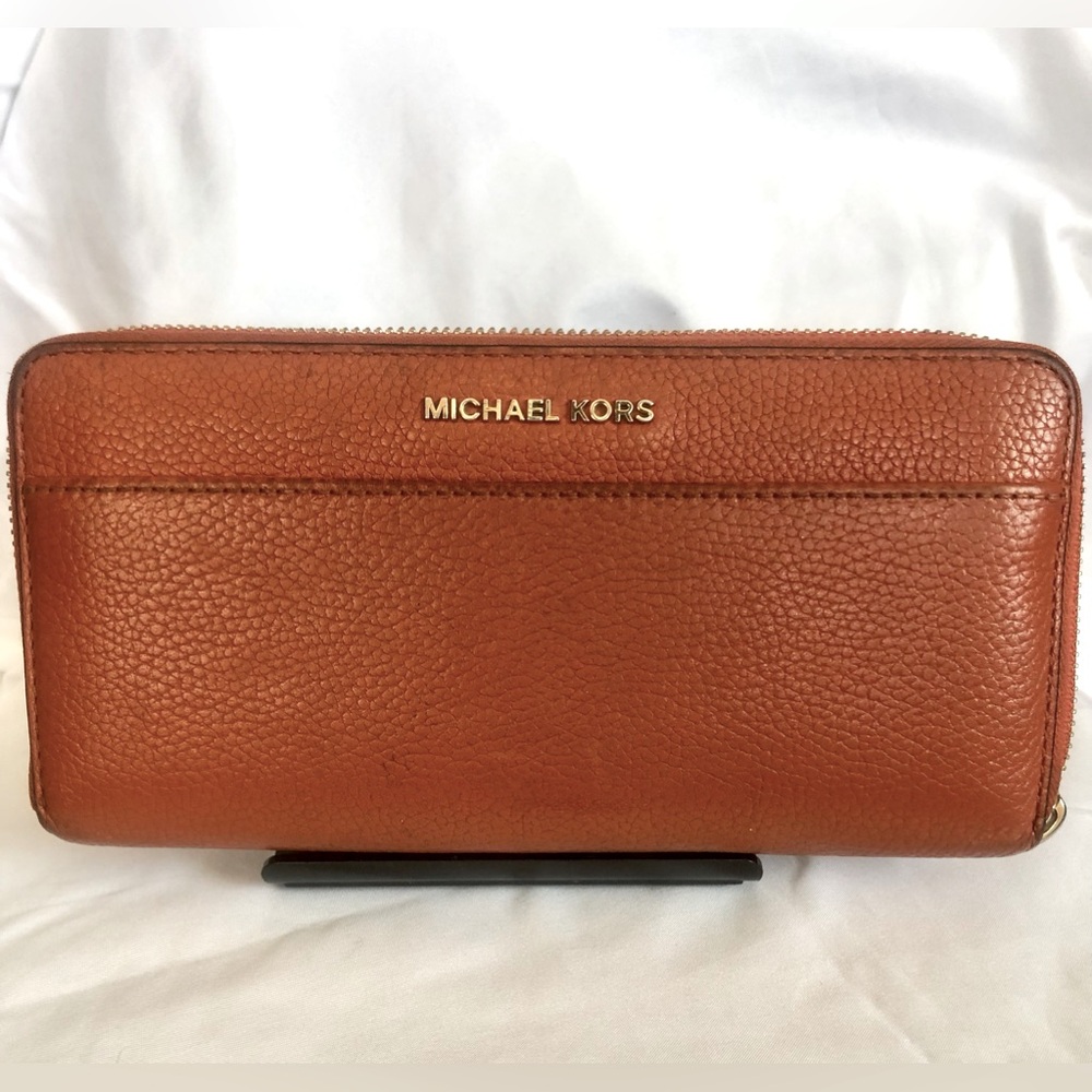 Michael Kors Orange Leather Wallet